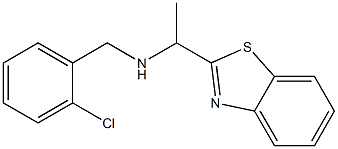 [1-(1,3-benzothiazol-2-yl)ethyl][(2-chlorophenyl)methyl]amine Struktur