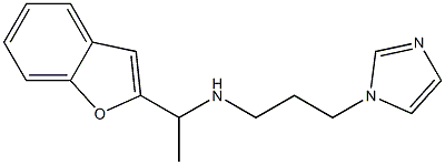 [1-(1-benzofuran-2-yl)ethyl][3-(1H-imidazol-1-yl)propyl]amine Struktur