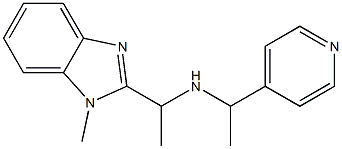 [1-(1-methyl-1H-1,3-benzodiazol-2-yl)ethyl][1-(pyridin-4-yl)ethyl]amine Struktur