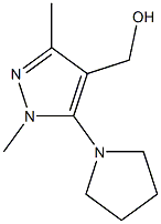 [1,3-dimethyl-5-(pyrrolidin-1-yl)-1H-pyrazol-4-yl]methanol Struktur