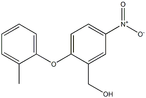 [2-(2-methylphenoxy)-5-nitrophenyl]methanol Struktur