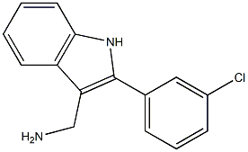 [2-(3-chlorophenyl)-1H-indol-3-yl]methanamine Struktur