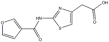 [2-(3-furoylamino)-1,3-thiazol-4-yl]acetic acid Struktur