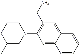 [2-(3-methylpiperidin-1-yl)quinolin-3-yl]methanamine Struktur