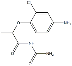 [2-(4-amino-2-chlorophenoxy)propanoyl]urea Struktur