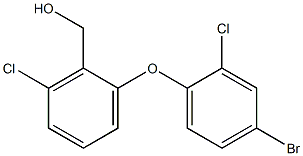 [2-(4-bromo-2-chlorophenoxy)-6-chlorophenyl]methanol Struktur