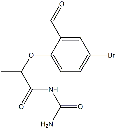 [2-(4-bromo-2-formylphenoxy)propanoyl]urea Struktur