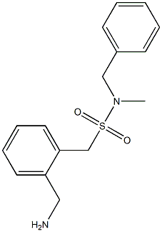 [2-(aminomethyl)phenyl]-N-benzyl-N-methylmethanesulfonamide Struktur