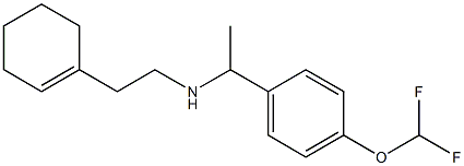 [2-(cyclohex-1-en-1-yl)ethyl]({1-[4-(difluoromethoxy)phenyl]ethyl})amine Struktur