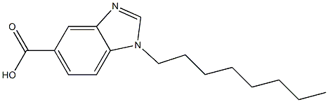 1-octyl-1H-1,3-benzodiazole-5-carboxylic acid Struktur