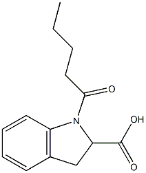 1-pentanoyl-2,3-dihydro-1H-indole-2-carboxylic acid Struktur