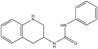 1-phenyl-3-1,2,3,4-tetrahydroquinolin-3-ylurea Struktur