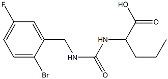 2-({[(2-bromo-5-fluorophenyl)methyl]carbamoyl}amino)pentanoic acid Struktur