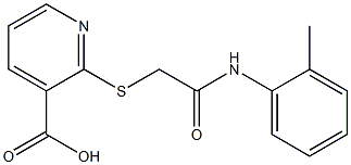 2-({[(2-methylphenyl)carbamoyl]methyl}sulfanyl)pyridine-3-carboxylic acid Struktur