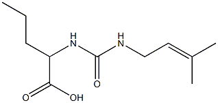 2-({[(3-methylbut-2-enyl)amino]carbonyl}amino)pentanoic acid Struktur