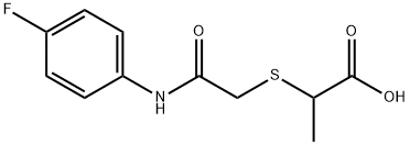 2-({[(4-fluorophenyl)carbamoyl]methyl}sulfanyl)propanoic acid Struktur