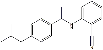 2-({1-[4-(2-methylpropyl)phenyl]ethyl}amino)benzonitrile Struktur