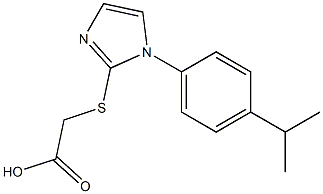 2-({1-[4-(propan-2-yl)phenyl]-1H-imidazol-2-yl}sulfanyl)acetic acid Struktur