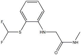 2-({2-[(difluoromethyl)sulfanyl]phenyl}amino)-N-methylacetamide Struktur