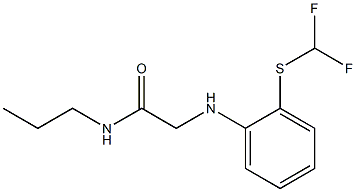 2-({2-[(difluoromethyl)sulfanyl]phenyl}amino)-N-propylacetamide Struktur