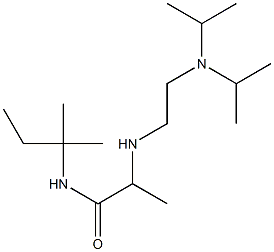 2-({2-[bis(propan-2-yl)amino]ethyl}amino)-N-(2-methylbutan-2-yl)propanamide Struktur