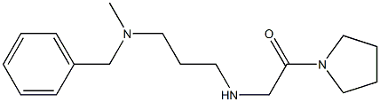 2-({3-[benzyl(methyl)amino]propyl}amino)-1-(pyrrolidin-1-yl)ethan-1-one Struktur