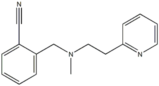 2-({methyl[2-(pyridin-2-yl)ethyl]amino}methyl)benzonitrile Struktur