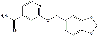 2-(1,3-benzodioxol-5-ylmethoxy)pyridine-4-carboximidamide Struktur