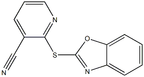 2-(1,3-benzoxazol-2-ylsulfanyl)pyridine-3-carbonitrile Struktur