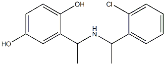 2-(1-{[1-(2-chlorophenyl)ethyl]amino}ethyl)benzene-1,4-diol Struktur