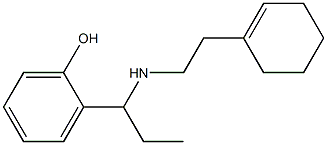 2-(1-{[2-(cyclohex-1-en-1-yl)ethyl]amino}propyl)phenol Struktur