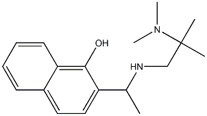 2-(1-{[2-(dimethylamino)-2-methylpropyl]amino}ethyl)naphthalen-1-ol Struktur