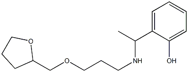 2-(1-{[3-(oxolan-2-ylmethoxy)propyl]amino}ethyl)phenol Struktur