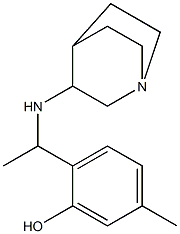 2-(1-{1-azabicyclo[2.2.2]octan-3-ylamino}ethyl)-5-methylphenol Struktur