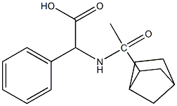 2-(1-{bicyclo[2.2.1]heptan-2-yl}acetamido)-2-phenylacetic acid Struktur