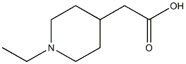 2-(1-ethylpiperidin-4-yl)acetic acid Struktur