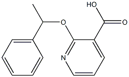 2-(1-phenylethoxy)pyridine-3-carboxylic acid Struktur