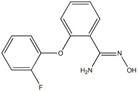 2-(2-fluorophenoxy)-N'-hydroxybenzene-1-carboximidamide Struktur