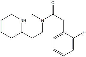 2-(2-fluorophenyl)-N-methyl-N-[2-(piperidin-2-yl)ethyl]acetamide Struktur