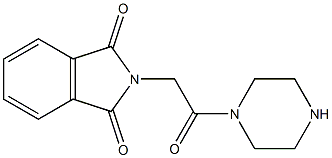 2-(2-oxo-2-piperazin-1-ylethyl)-1H-isoindole-1,3(2H)-dione Struktur