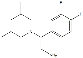 2-(3,4-difluorophenyl)-2-(3,5-dimethylpiperidin-1-yl)ethanamine Struktur