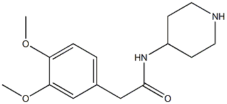 2-(3,4-dimethoxyphenyl)-N-(piperidin-4-yl)acetamide Struktur