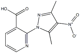 2-(3,5-dimethyl-4-nitro-1H-pyrazol-1-yl)pyridine-3-carboxylic acid Struktur