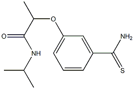 2-(3-carbamothioylphenoxy)-N-(propan-2-yl)propanamide Struktur