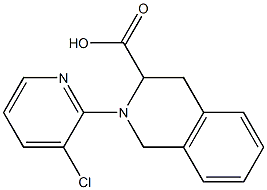 2-(3-chloropyridin-2-yl)-1,2,3,4-tetrahydroisoquinoline-3-carboxylic acid Struktur