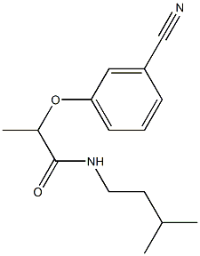 2-(3-cyanophenoxy)-N-(3-methylbutyl)propanamide Struktur