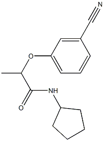 2-(3-cyanophenoxy)-N-cyclopentylpropanamide Struktur