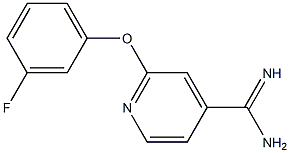 2-(3-fluorophenoxy)pyridine-4-carboximidamide Struktur