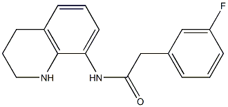 2-(3-fluorophenyl)-N-(1,2,3,4-tetrahydroquinolin-8-yl)acetamide Struktur