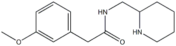 2-(3-methoxyphenyl)-N-(piperidin-2-ylmethyl)acetamide Struktur